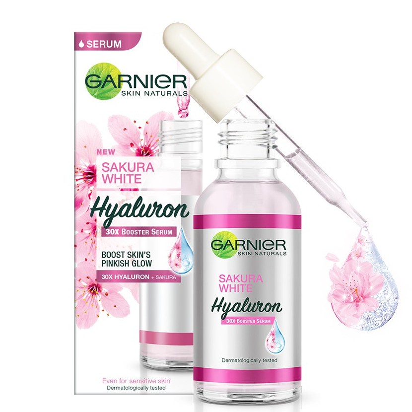 Garnier Serum Sakura White Hyaluron 30x Booster Serum 7.5mL | 30mL (✔️BPOM) (KIM)