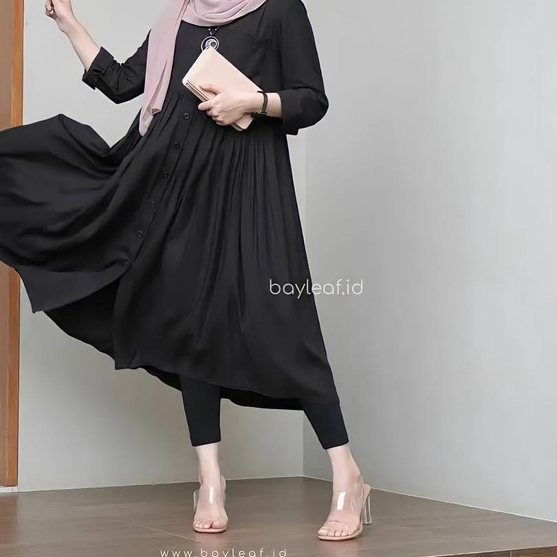 ❂ AYUFA TUNIK Bahan Katun Rayon Adem Premium FULL KANCING DEPAN Jumbo Terbaru 2021 / Long Tunik Wani