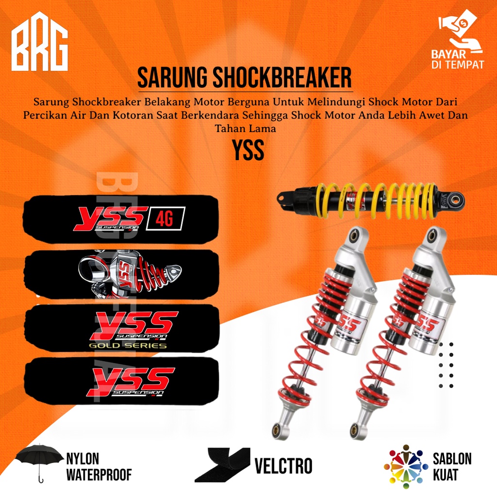 Jual Sarung Shock Breaker Dan Cover Shock Belakang Motor Universal Bahan Nylon Anti Air Merek