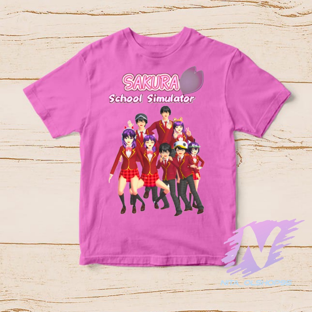 kaos sakura school simulator baju kaos anak sakura dan sahabat