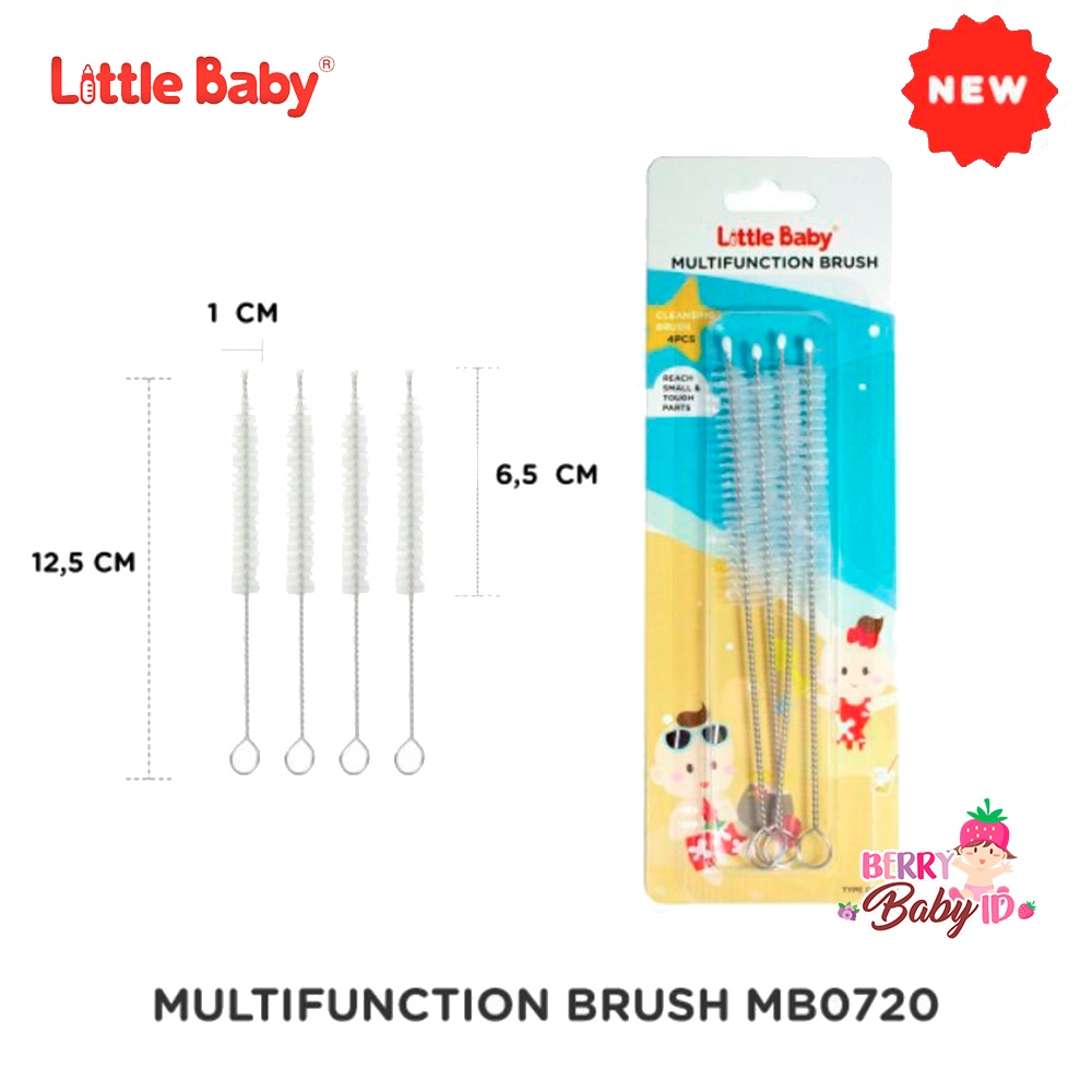 Little Baby 4 pcs Nipple Brush Sikat Dot Botol Bayi Berry Mart