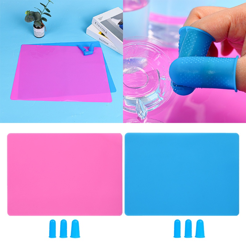 Siy Sarung Jari Tangan Silikon Breathable Anti Slip Ukuran S / M / L / Xl / Xxl Untuk Membuat Perhiasan Handmade Diy