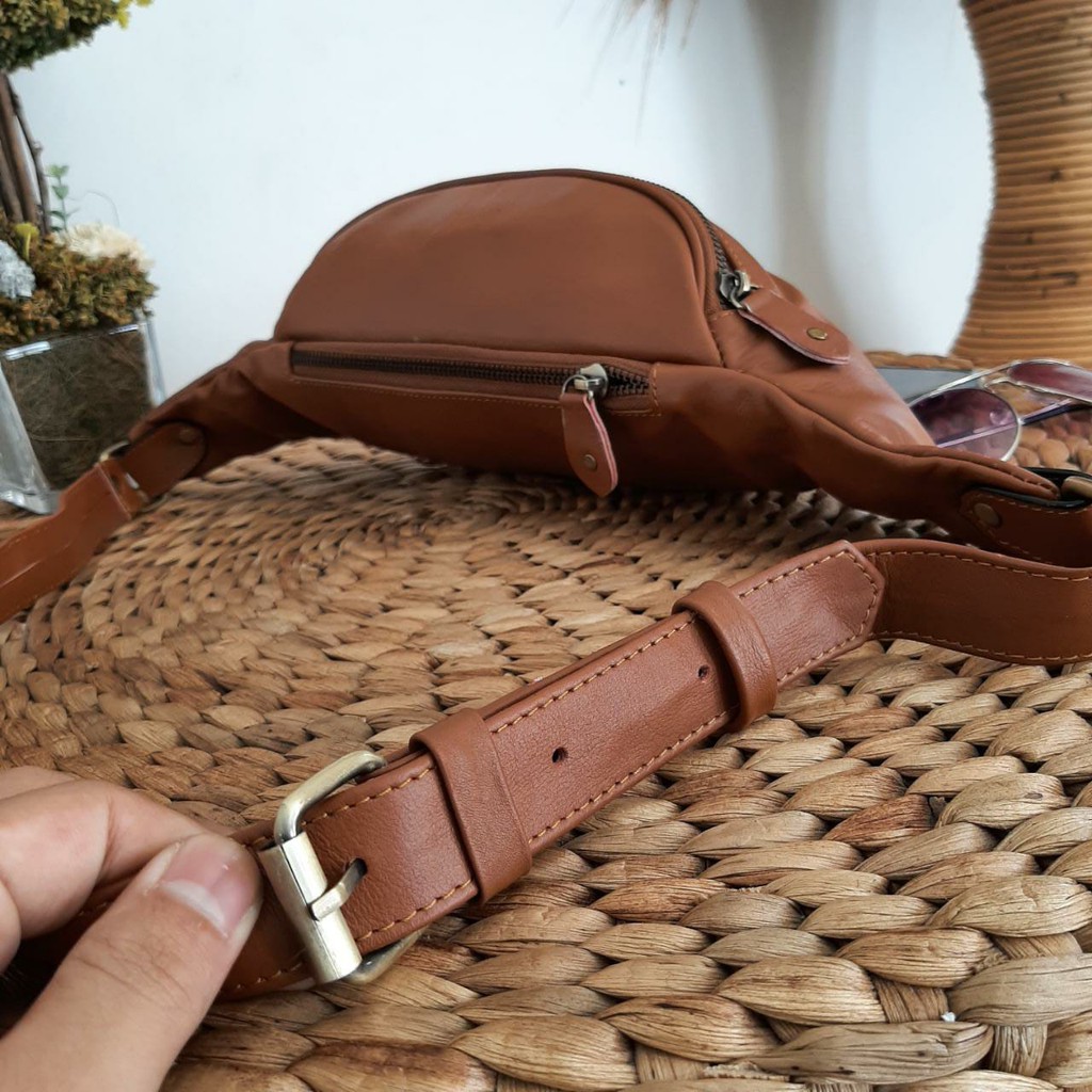 Tas Pinggang Kulit Sapi Wanita Bahan Asli Sapi Premium Garut