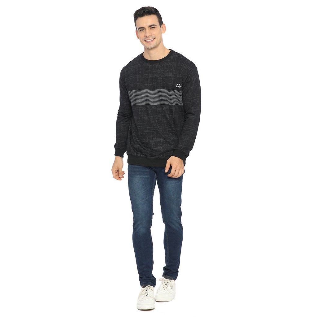 Sweater Pria Ryusei Swt Men Kiyo FP Black-4