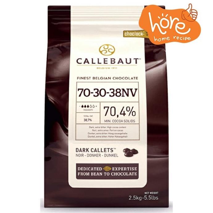 

Callebaut Dark Callets Extra Bitter 70% uk 2.5 kg ( Kemasan Asli) ---NEW---