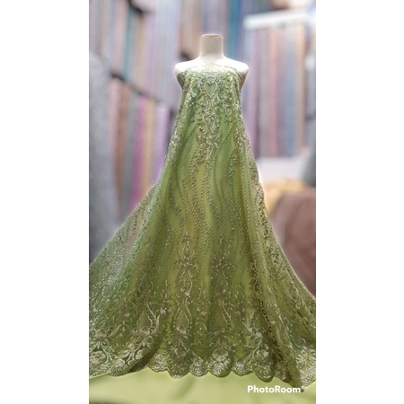 Kain Tile Mutiara Gliter,Brukat Bordir Premium,Tule Bordir Kebaya,Tile Korea Diamond,Tile Meteran At