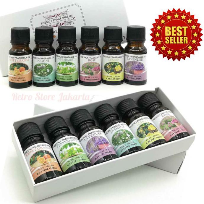 Pure Aroma Terapi Essential Oil Diffuser Young Living Set 6 In 1 10M Terlaris
