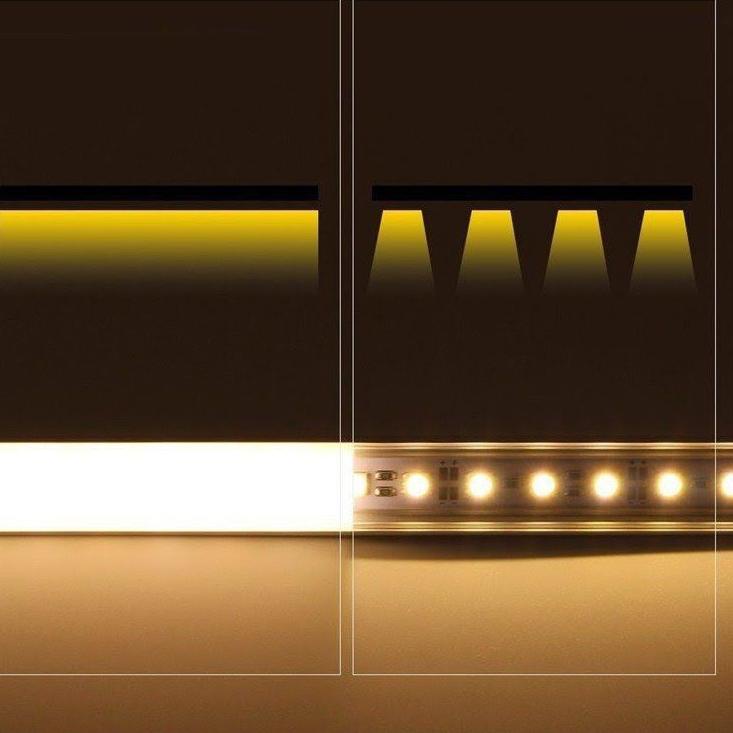 ➧ LED Profile Cover Casing Rumah Kap Housing LED Strip Rigid Alumunium U ♟