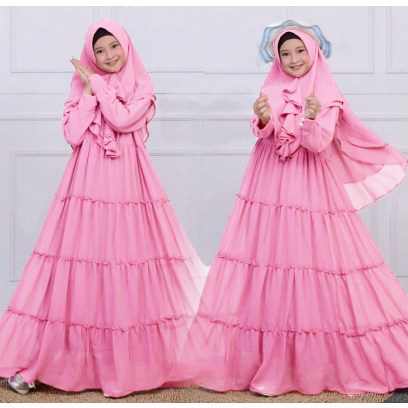 HOPYLOVY - Gamis Anak Layer Usia 12 - 14 tahun Aina / GAMIS ANAK PEREMPUAN AINA KIDS USIA 12-14 THN TERGANTUNG BADAN ANAK