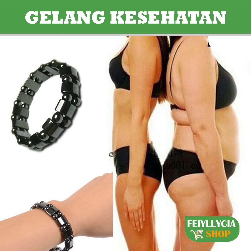 GELANG KESEHATAN - ALAT TERAPI - GELANG TERAPI - HEMATITE BIO MAGNETIK