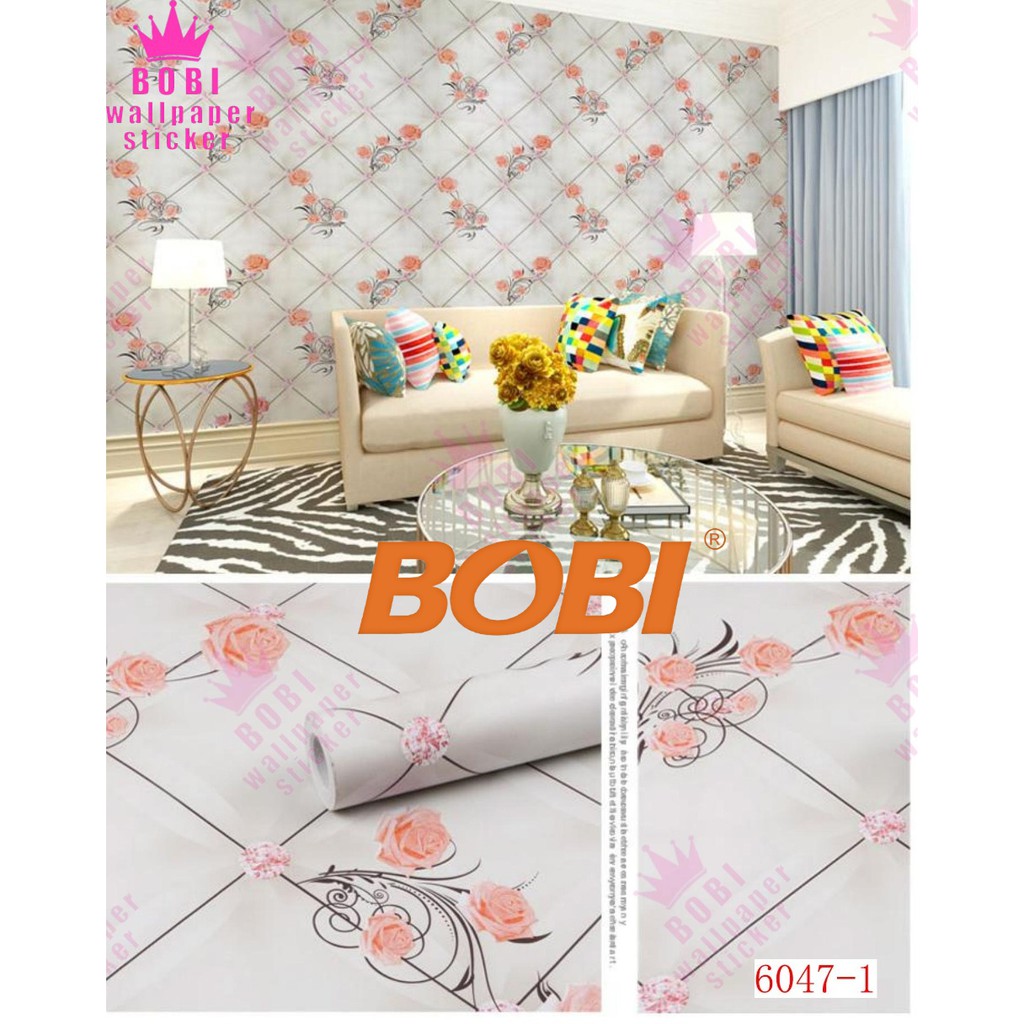 Wallpaper Dinding Sticker 6047-1 / Wallpaper Sticker PVC Uk. 9mx45cm