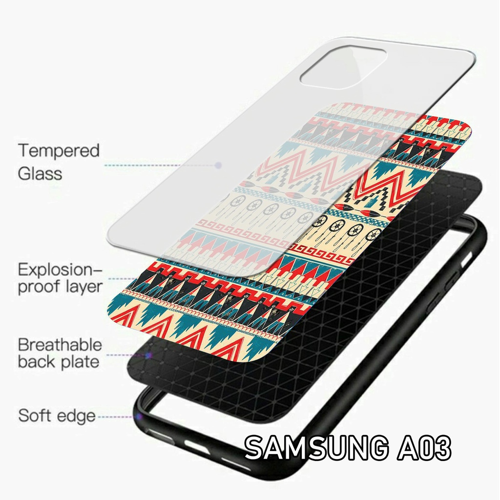 Softcase Glass Kaca [K55] SAMSUNG A03 Terbaru Casing Handphone-Pelindung Handphone