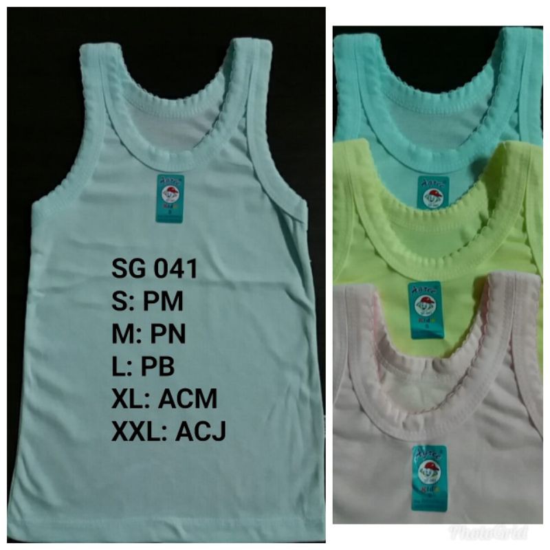 Singlet Anak Bahan Katun Dan Lembut 3 - 12 tahun/ Singlet Dalaman anak Unisex Orisinil