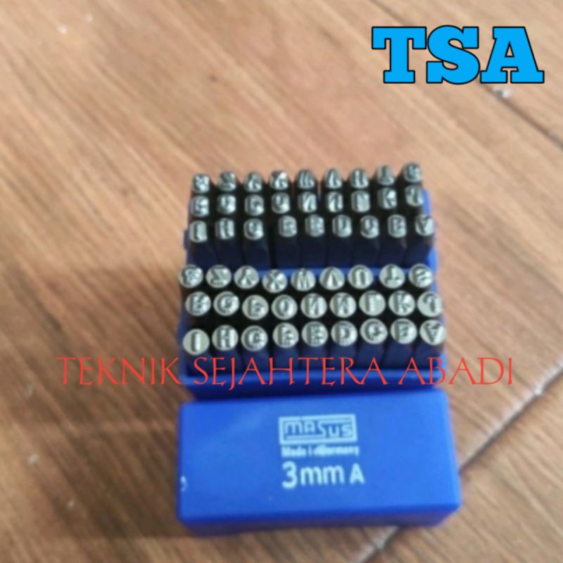 

ALAT KETOK HURUF 3 mm A - Z STAMP PUNCH 3 mm MASUS GERMANY ORIGINAL