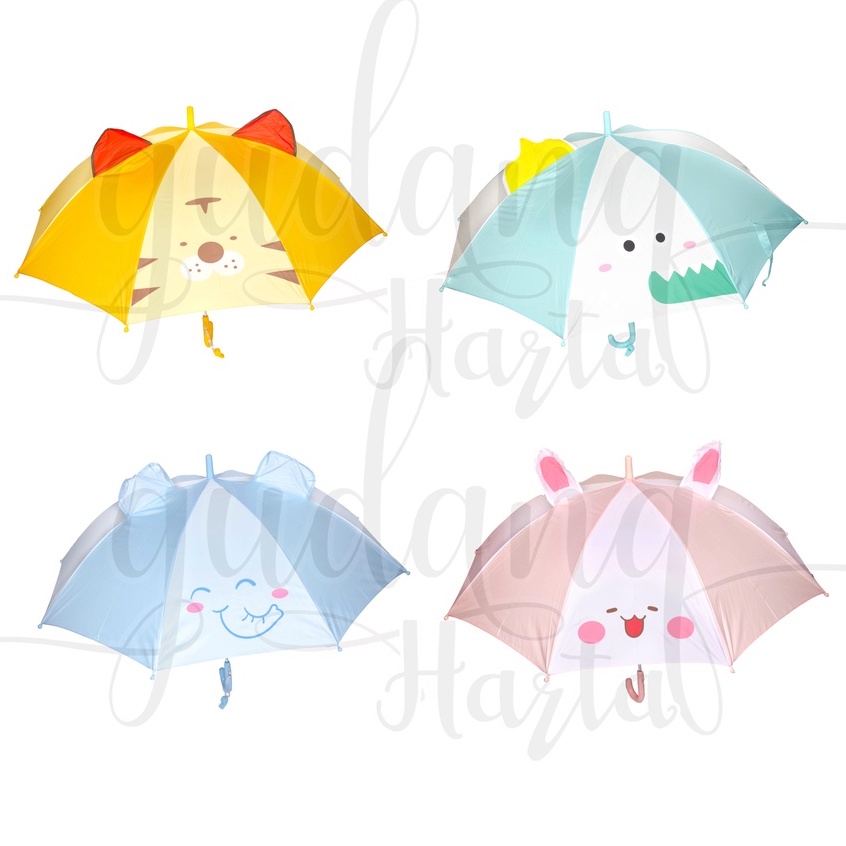 Payung Animal With Ear Umbrella Dino Elephant Tiger Rabbit  GH 511001