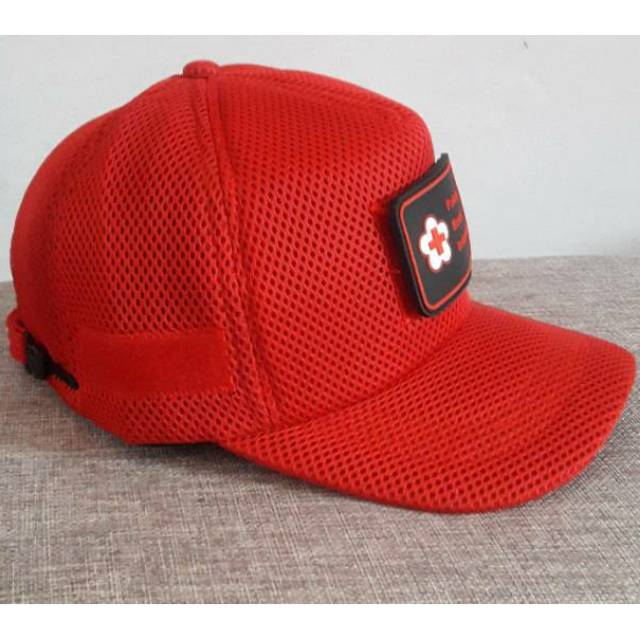 TOPI PMI - TOPI PMI JARING DOUBLE MESH VELCRO