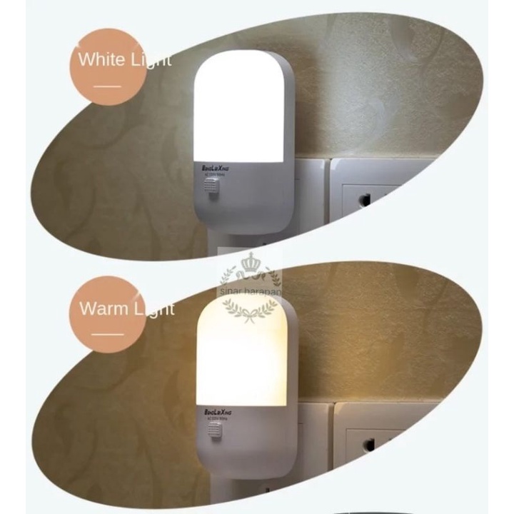 LAMPU TIDUR LAMPU MALAM / LED NIGHT LIGHT / LAMPU MINI HEMAT ENERGI 2 WARNA