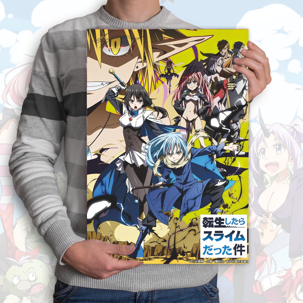 Poster Tensei Shitara Slime Datta Ken Tensura Anime Rimuru Shion Milim Benimaru Shuna - Ukuran A3+-3 Tensura S1