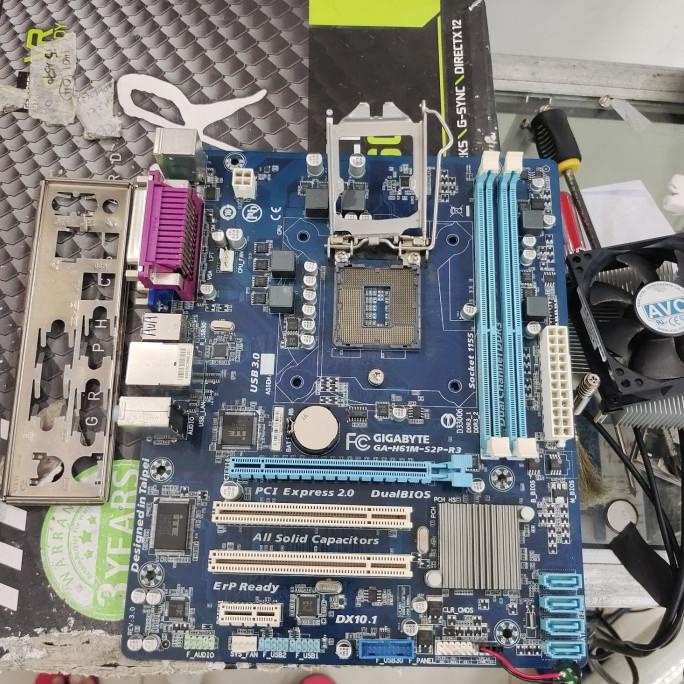bekas mainboard Gigabyte h61m s2p r3 socket 1155 support gen2 dan gen3 BIG SALE Kode 133