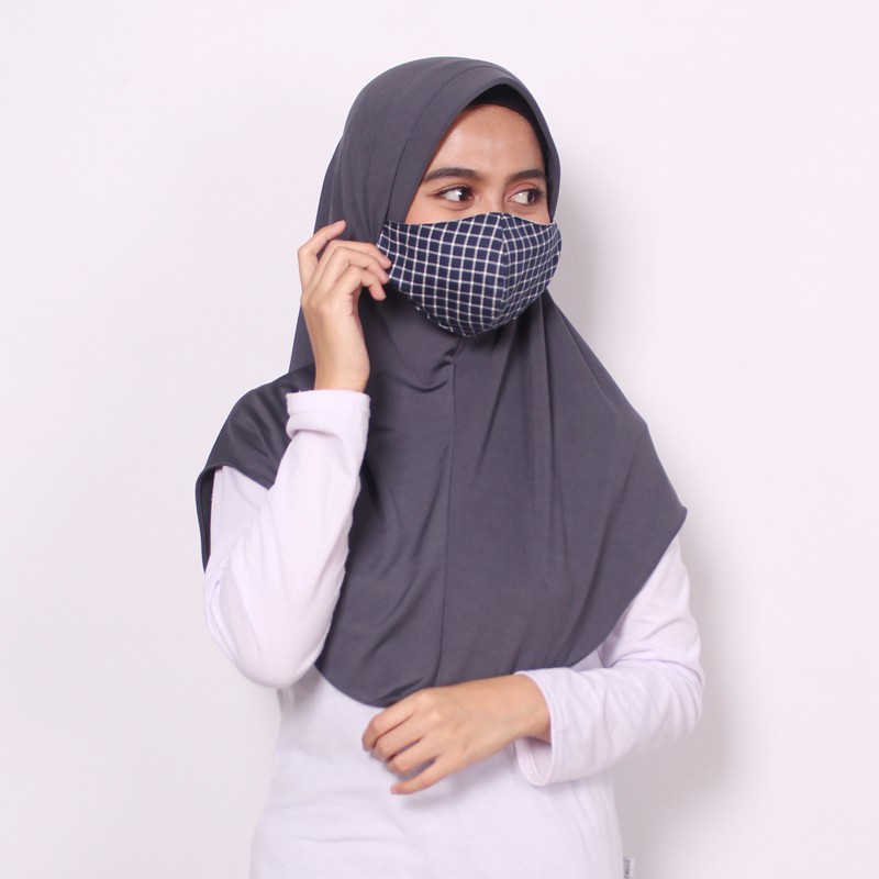 JILBAB SPORT/HIJAB SPORT/BERGO SPORT MENUTUP DADA/JILBAB INSTAN DENGAN LUBANG TELINGA HANNA