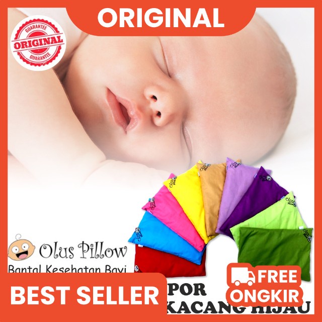 Olus Pillow Bantal Anti Peyang Bantal Bayi Bantal kulit kacang hijau