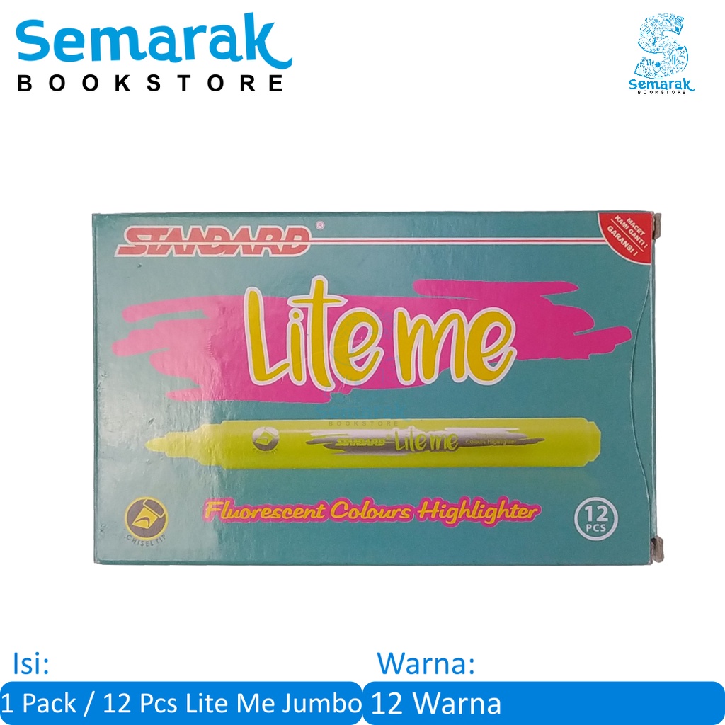 

Standard Lite Me Highlighter Jumbo [1 Pack / 12 Warna]