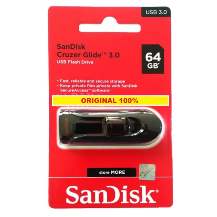 SANDISK FLASHDISK USB 3.0 CRUZER GLIDE CZ600 64GB