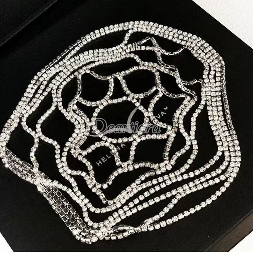 Fashionable Mesh Rhinestone Hair Chain Temperament Multi-layer Full Diamond Hair Accessory