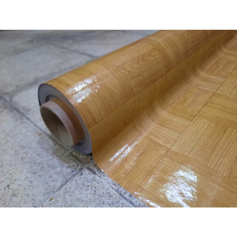 Karpet Plastik Vinyl 1 ROLL untuk Meja dan Lantai Motif Kayu 605 4041-4