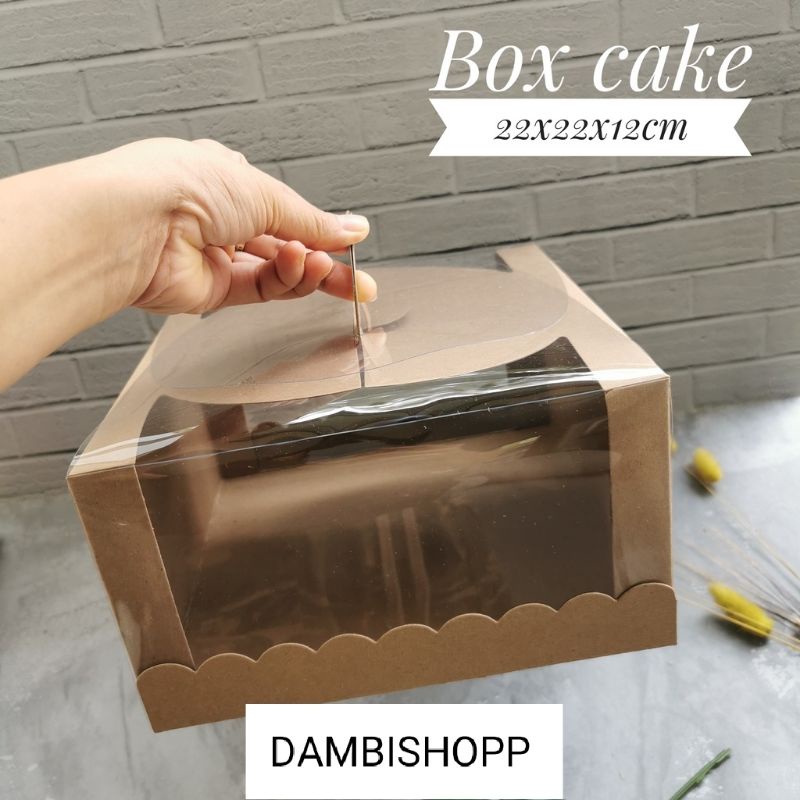 CAKE BOX PEGANGAN + MIKA TEMBUS PANDANG