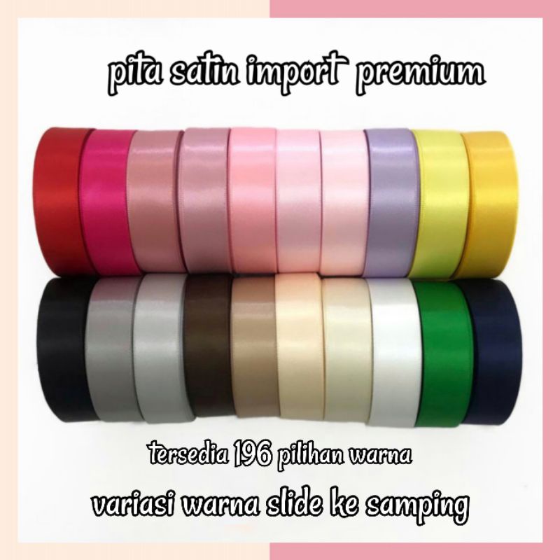 

20 YARD - PITA SATIN PREMIUM / PITA KADO / PITA KADO / TAG BAJU / JEPIT KOREA