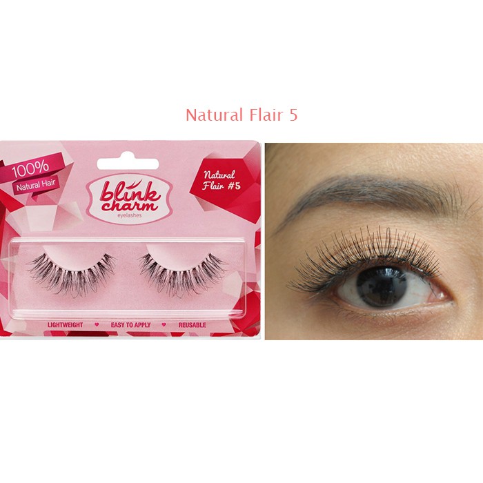 Blink Charm Eyelashes Natural Flair (Isi 1 Pasang/4 Pasamg) - Bulu Mata Palsu