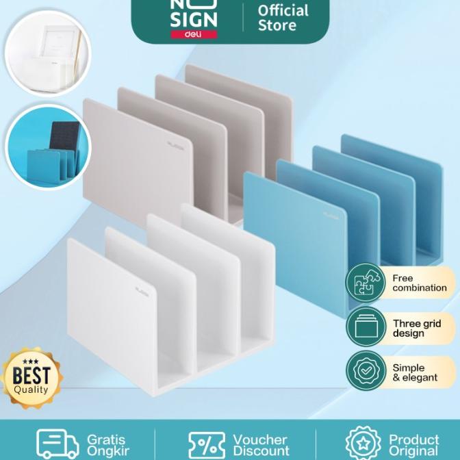 

BISA BAYAR DITEMPAT Nusign Book Stand / Stand Untuk Buku 3 Sekat Mudah Dibersihkan NS006 BERKUALITAS Kode 126