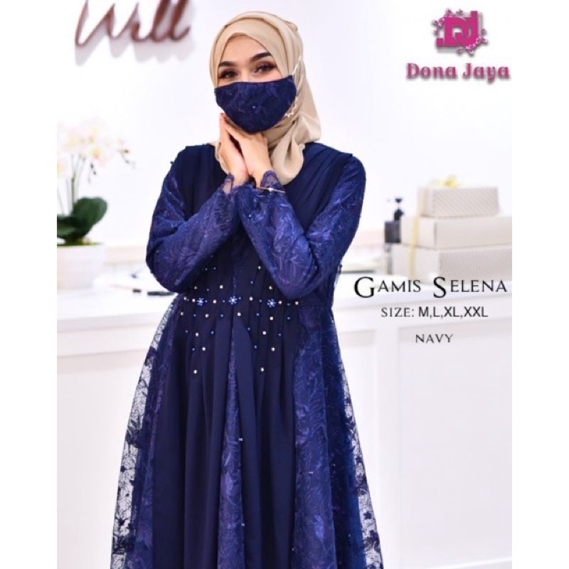 (Free masker) gamis sadrina/gamis mewah/gamis sadrina tille velvet mewah super cantik/gamis pesta