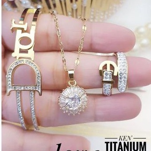 TiTanium set perhiasan wanita R4y