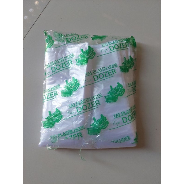 PLASTIK BENING/ Kantong Kresek Plastik Dozer Hijau (ISI BANYAK)