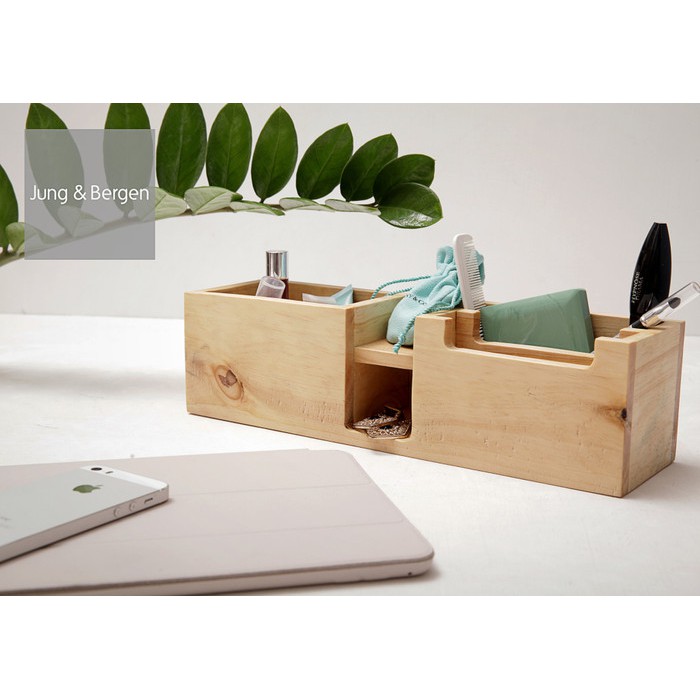 

Wood Pen Holder GERTRUDE Tempat Pensil Kayu desktop storage Stationery