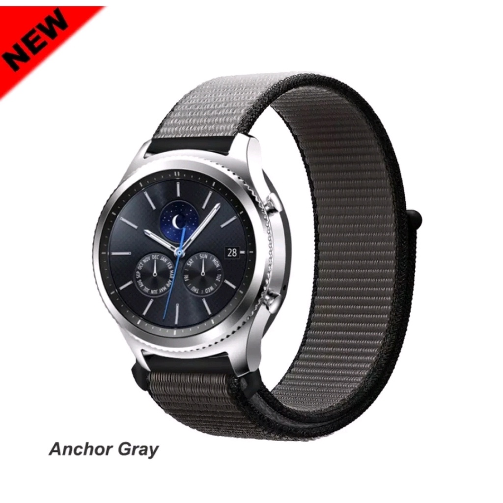 Strap Samsung galaxy watch 3 4 5 41mm 42mm Active 1 2 nike sport woven nylon Loop tali jam