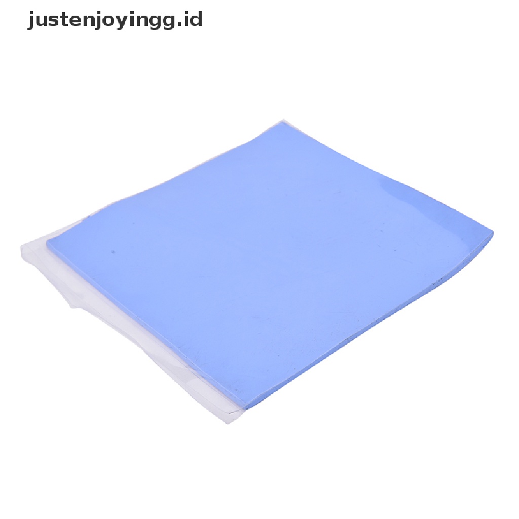 // justenjoyingg.id // Blue GPU CPU Heatsink Cooling Thermal Conductive Silicone Pad 100mmx100mmx2mm  ~