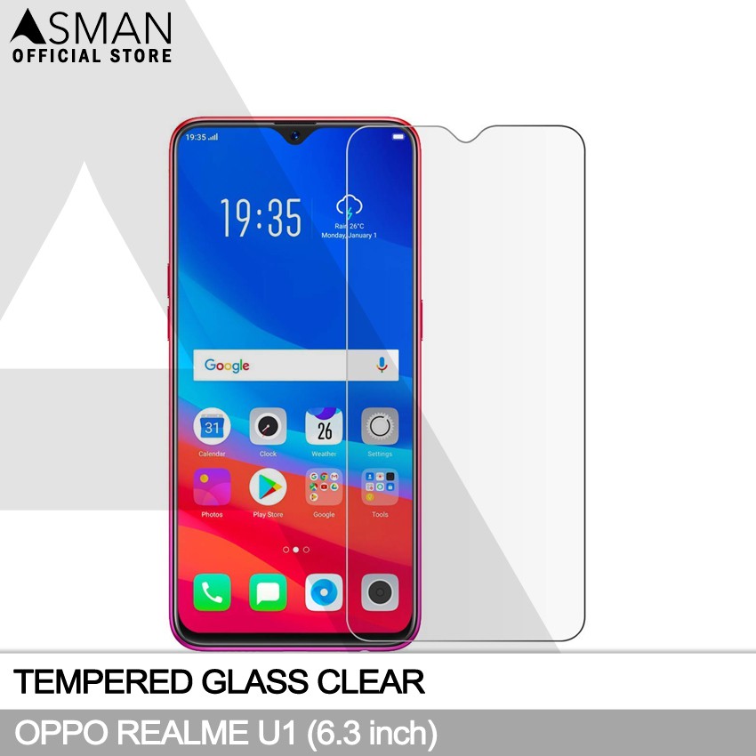 Tempered Glass OPPO Realme U1 (6.3&quot;) | Anti Gores Pelindung Layar Kaca - Bening