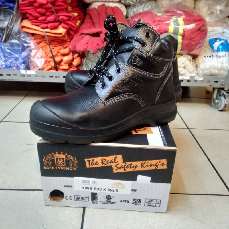 Sepatu Safety Kings KWS 803 X Original / Sepatu Kerja Safety Pria Ujung Besi Kulit Asli