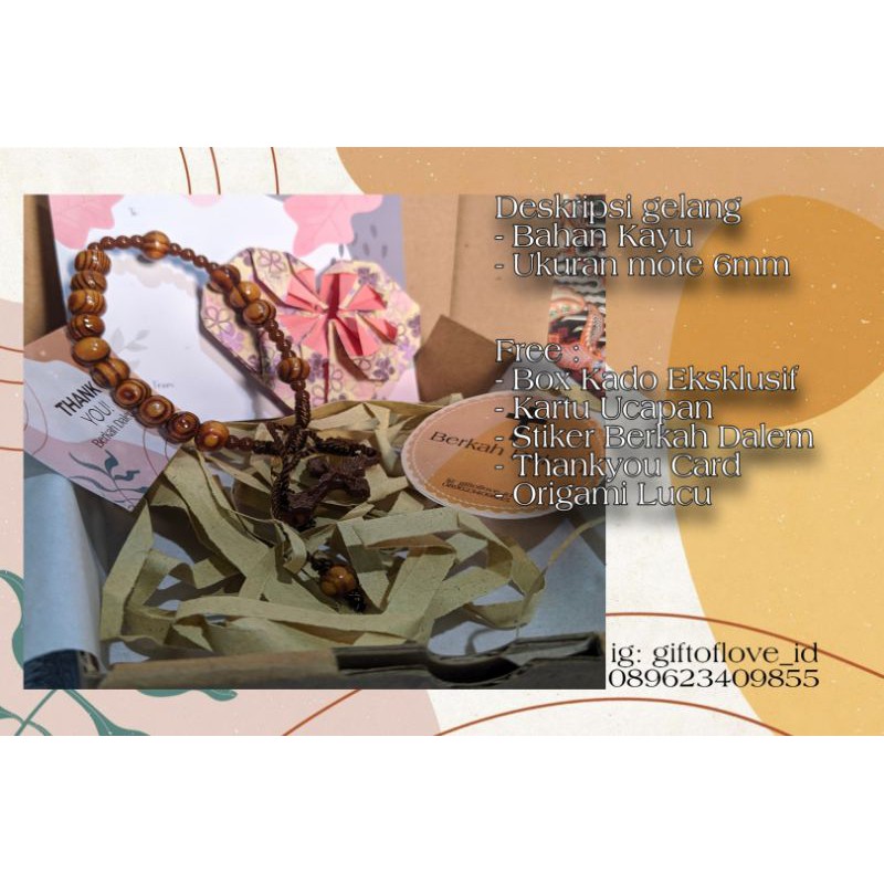 

Hampers Gelang Rosario Kayu