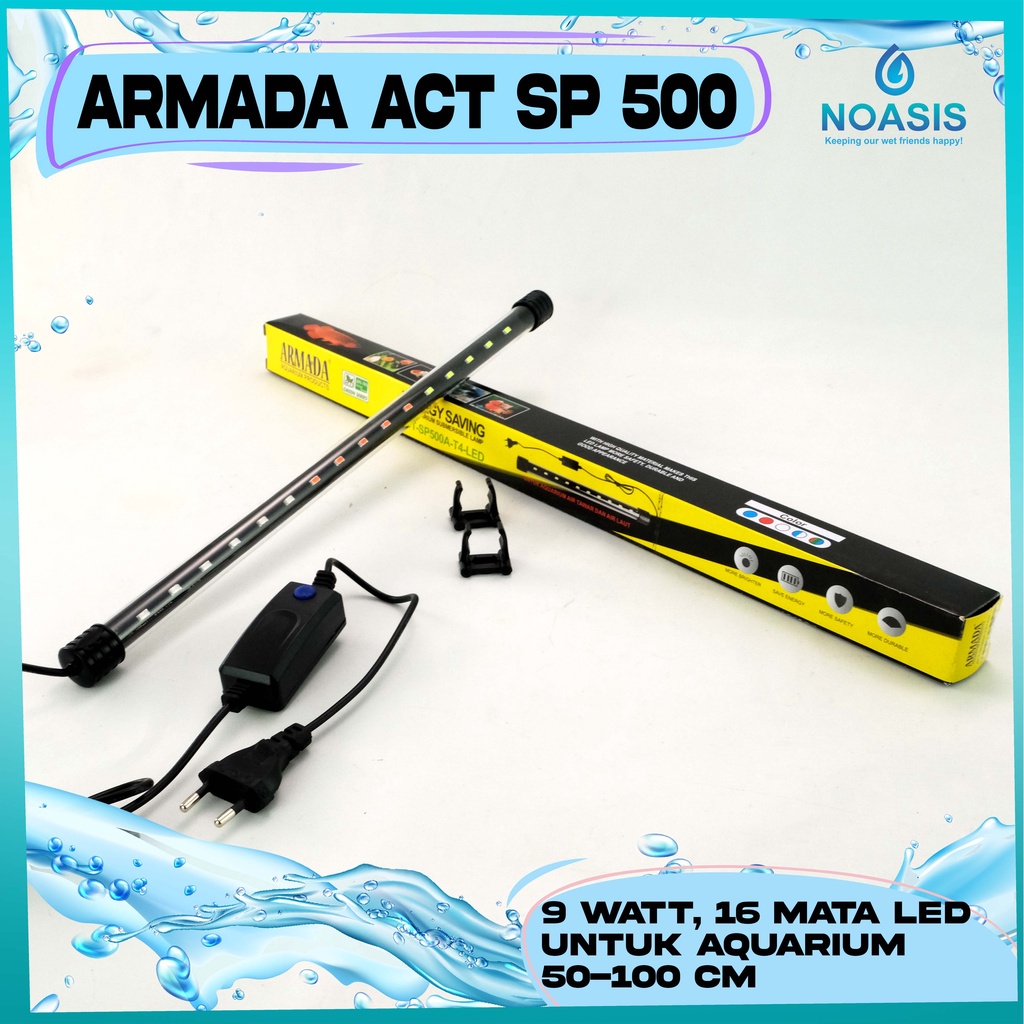 LAMPU LED CELUP AQUARIUM ARMADA ACT-SP500A-T4-LED 9W UK 50CM