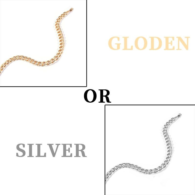 Kalung Choker Retro Rantai Besar Pipih Edgy Style Chain Necklace