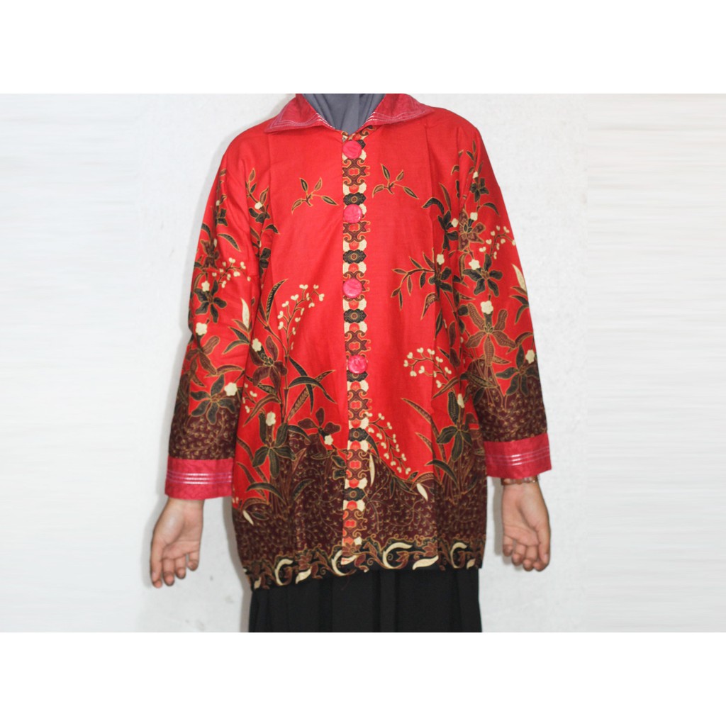 Blouse Batik Wanita I Blus Batik I Blus Kerja Wanita Batik Dhara-SIZE XL