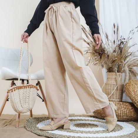 WIDI PANTS KULOT KOLOR LINEN HIGHTWAIST // central_busana - BHS.27Jn22w