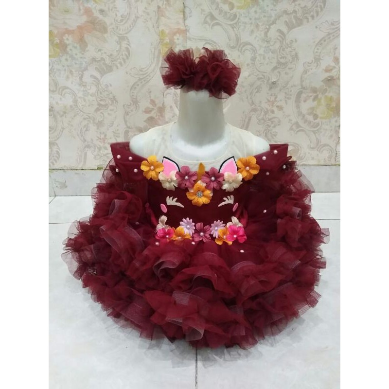 GAUN PESTA MEWAH ANAK USIA 0-1 TAHUN