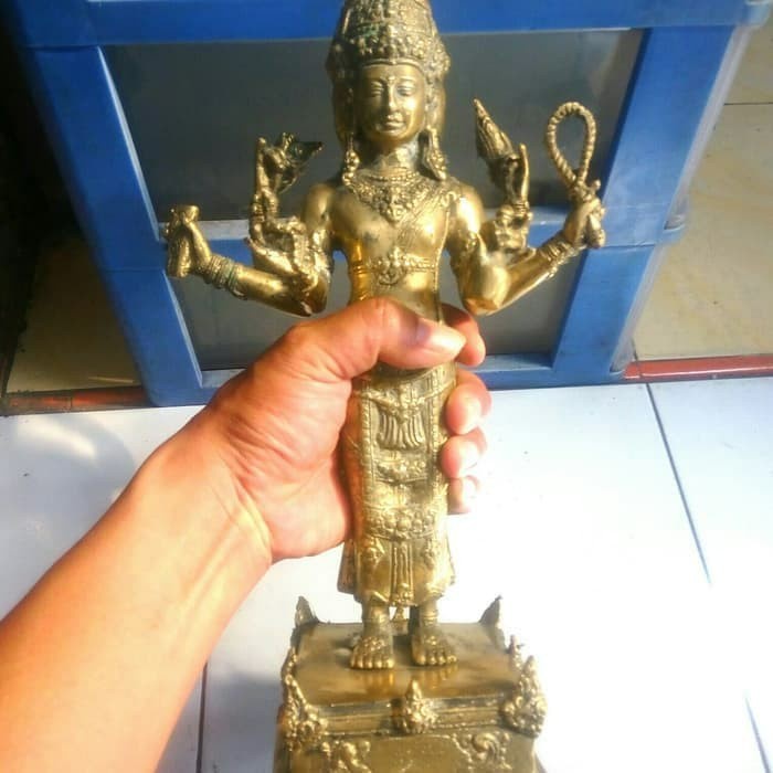 Jual Koleksi Patung Kuningan Tri Murti Arca Dewa Brahma Antik Unik