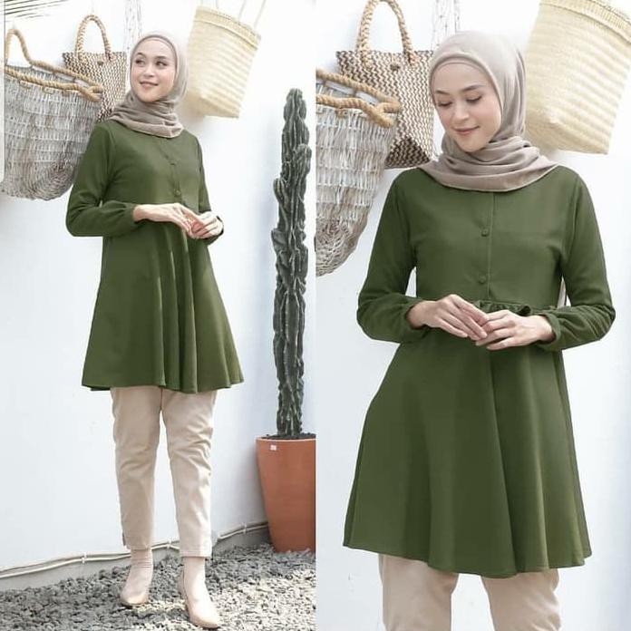 Temurah Baju Atasan Wanita Terbaru Rafelia Tunik Muslim Murah