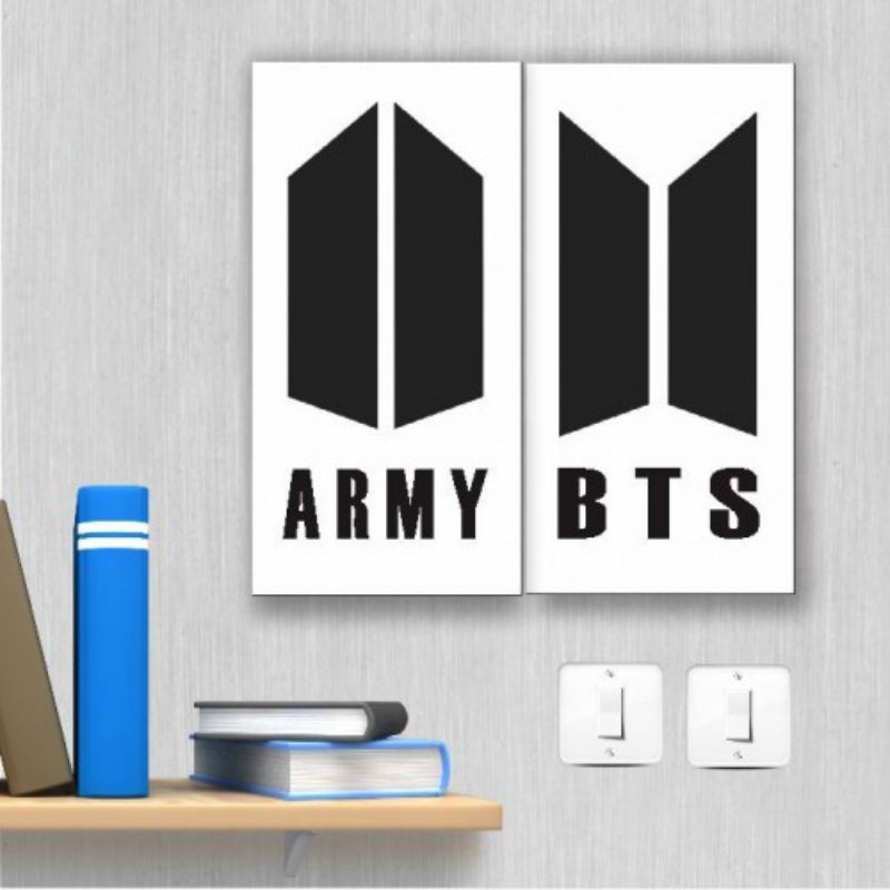 Hiasan Dinding Wall Decor Logo BTS & ARMY